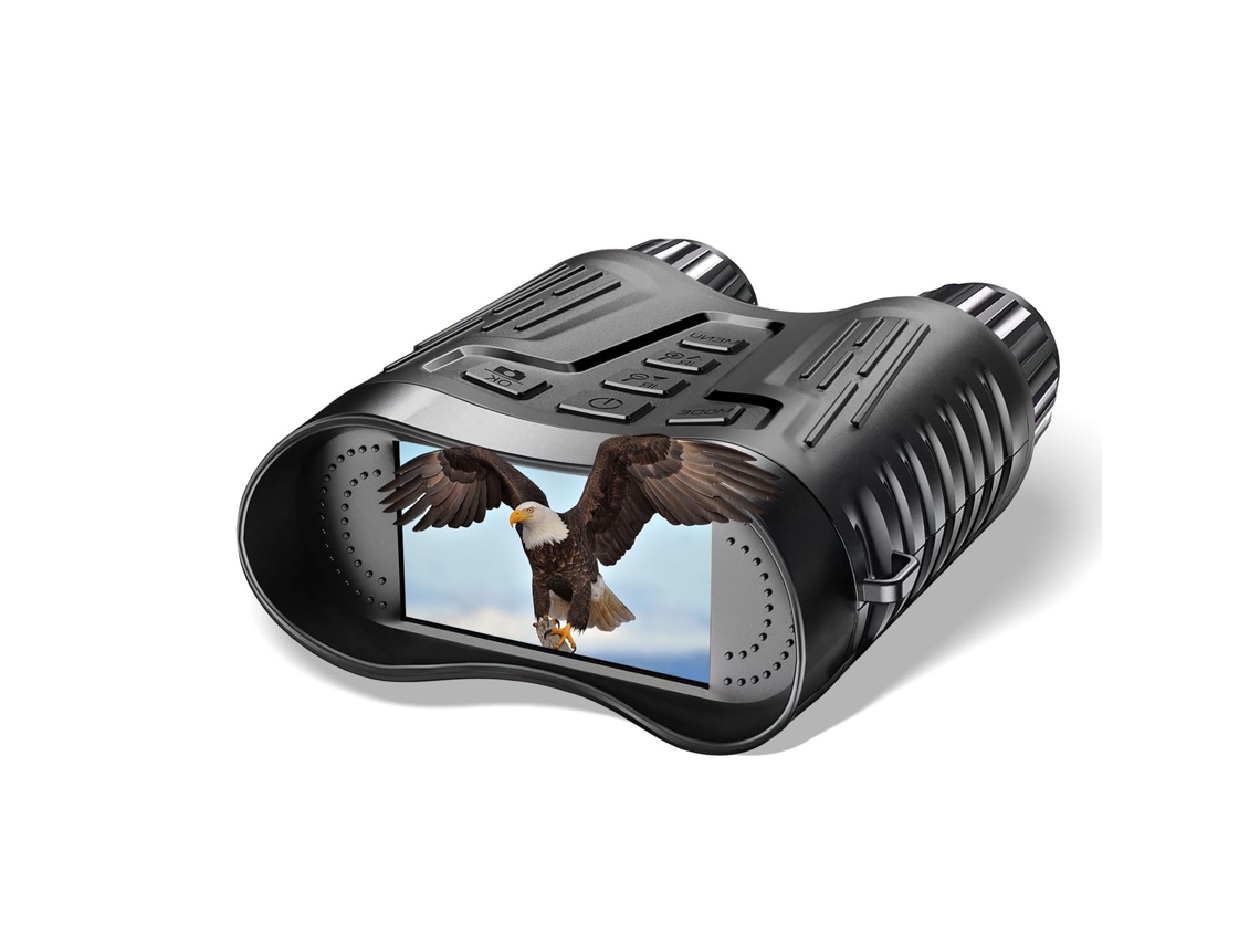 Gafas de visión nocturna 4K, binoculares de visión nocturna HD de pantalla grande de 3,2 pulgadas, visión nocturna por infrarrojos con zoom digital 8X, binoculares de visión CHRONUS