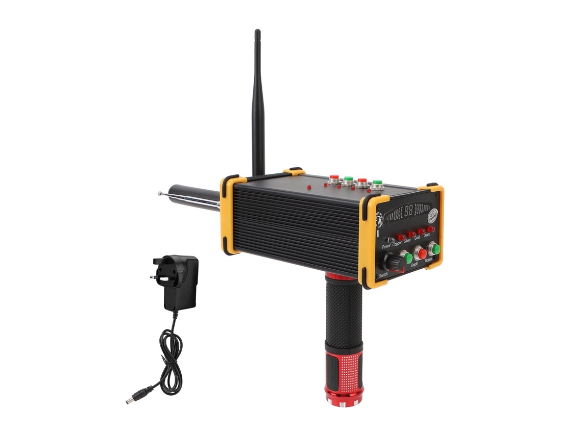 Detector de metales y buscador de oro. Alcance 1000 m, Profundidad 15 m, 400-470 MHz.