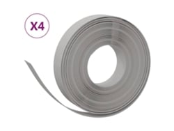 Conjunto 4 Bordura De Jardín VIDAXL Gris Polietileno