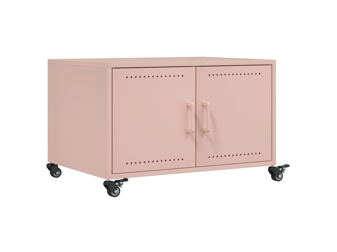 Maison Exclusive - Mesa De Centro Acero Rosa 68x50x43,5 Cm