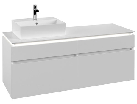 Villeroy &amp Boch Legato Vanity unit B614 1400x550x500mm lavabo a la izquierda iluminación LED