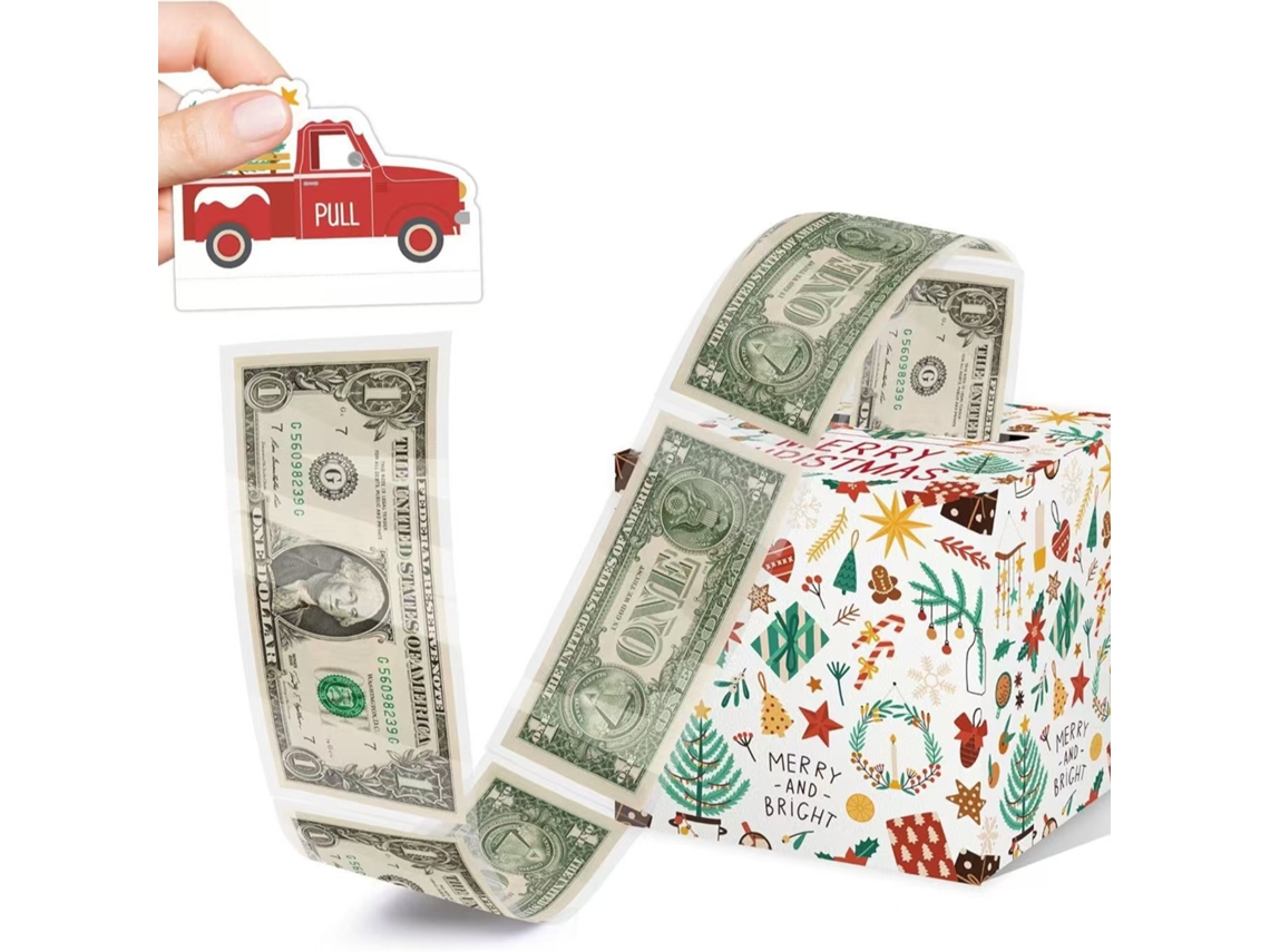 Caja de regalo navideña para dinero, organizador de dinero DIY con 50 bolsas transparentes Aeuzwr (estilo 17)