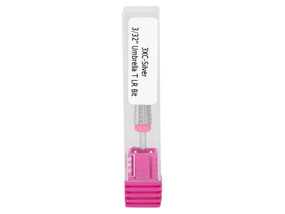 Broca de acero de tungsteno con cabeza pulida y lijada para pulidora de uñas (3 unidades)