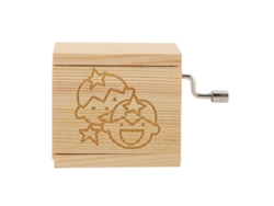 Mini caja de música de madera para gemelos - Regalo de cumpleaños