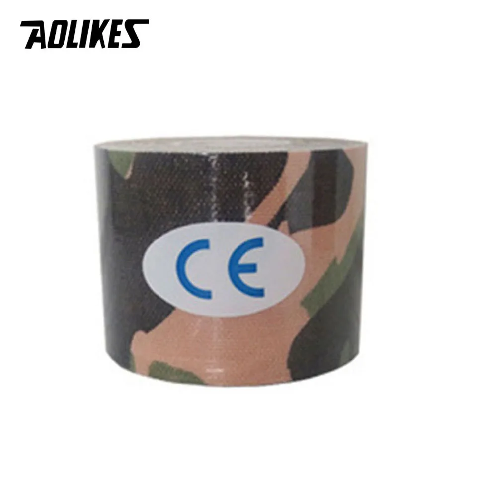 (camuflaje Verde, Tamaño 10 Cm X 5 M) Cinta Elástica De Kinesiología, Transpirable E Impermeable, Que Alivia El Dolor Muscular.