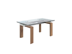 Mesa extensible Turín 160 240 Cristal DUDECOR