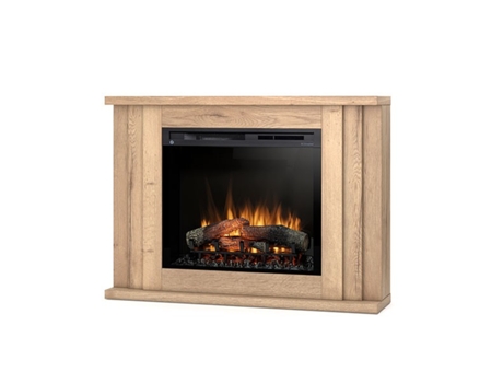 Chimenea LED eléctrica independiente PARIA 28' Roble claro 118 x 86 x 27.5 OUTINFIRE