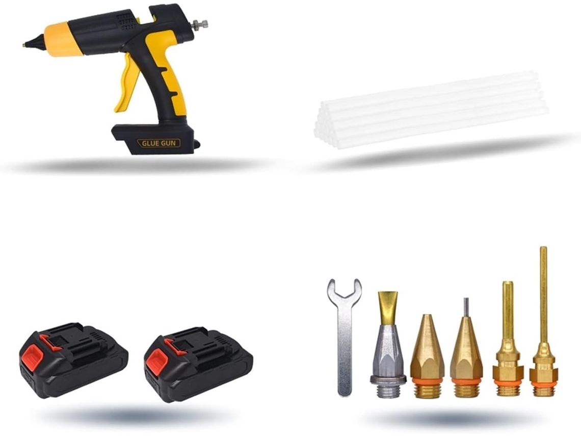 Pistolet À Colle Chaude Sans Fil Avec Termostato Pantalla Numérique Batería Reemplazable Utilizador