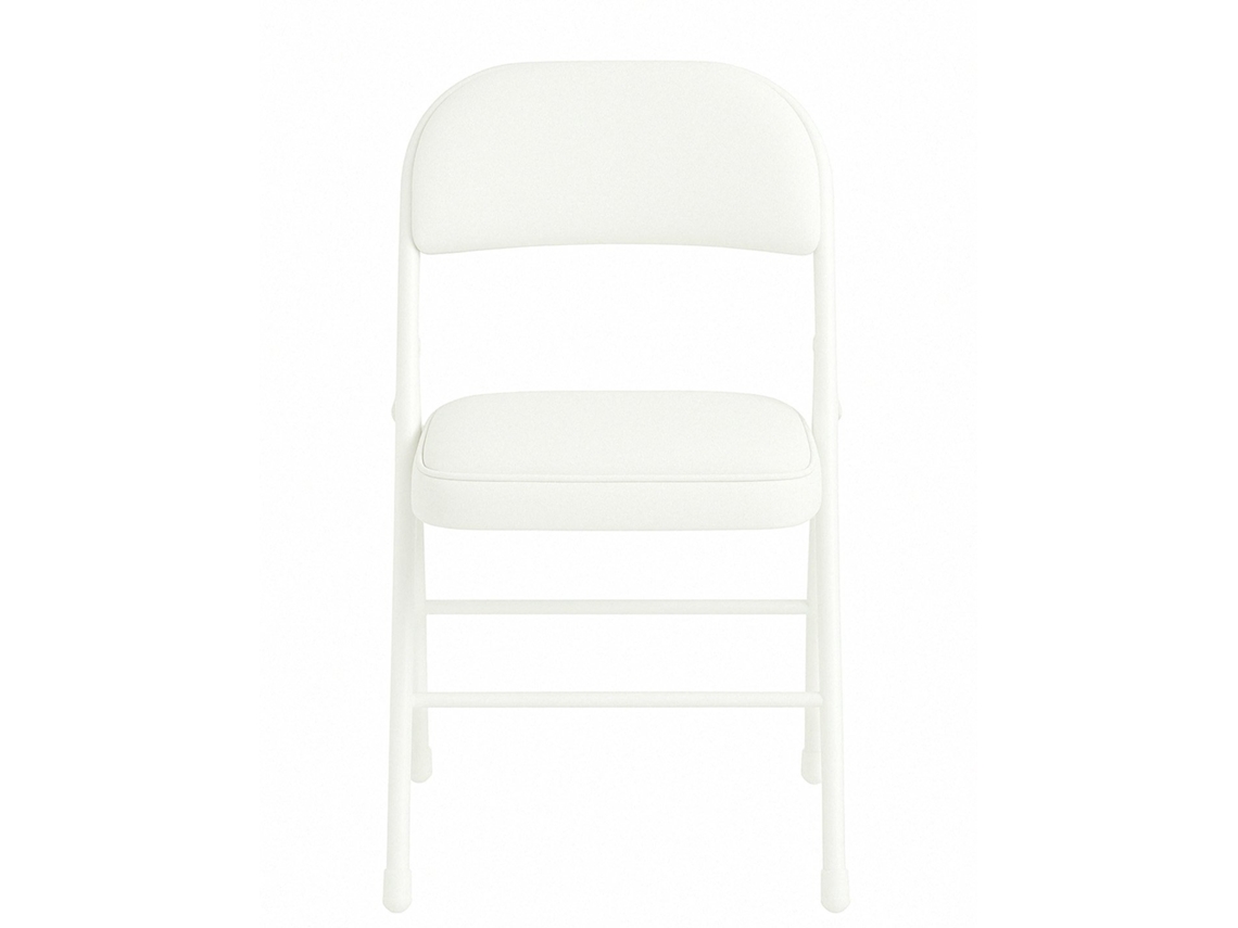 Silla Metálica Acolchada Plegable 80x46x46 Cm | Ideal Para Hogar Y Eventos Marrón Unidad