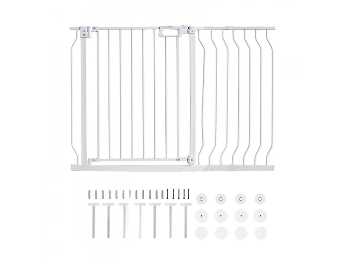 Barrera de seguridad ajustable para bebés y animales, fácil instalación, 749 x 1229 mm, color blanco Tekmaquinas