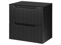 Mueble bajo lavabo Newport de pared con 2 cajones MDF 60x60x40 cm - Negro