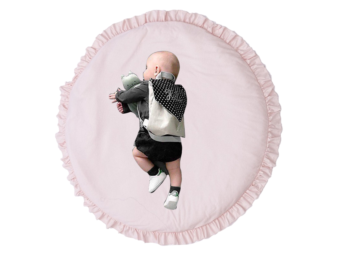2026 Colchoneta De Juego Redonda Para Bebés Con Volantes De Algodón Suave 100cm Decoración Niños