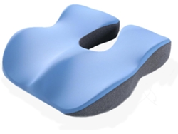 Almofada De Assento Em Espuma Viscoelástica Eifson Para Alívio De Lesões No Cóccix, Suporte Lombar (cinza Claro/azul)