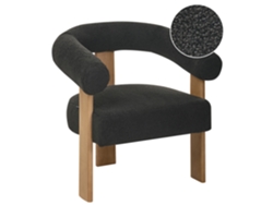 Sillón Beliani Ilbro De Bouclé Negro 77x68x76