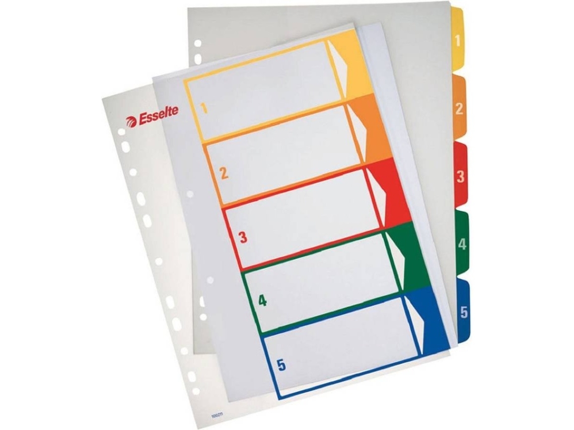 Separador Preimpreso ESSELTE (A4+ - Polipropileno - Multicolor - 5 Secciones)