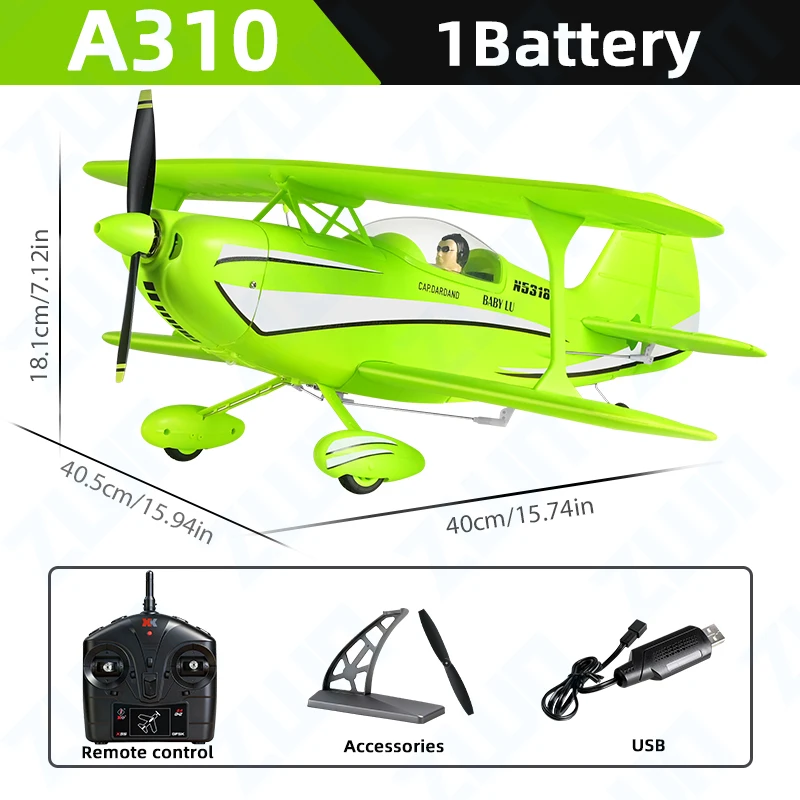 Planeador Teledirigido, 2.4g, 4 Canales, Motor Sin Escobillas, Juguete De Epp.