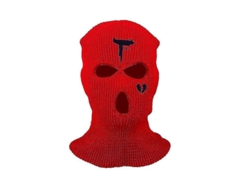 Pasamontañas Unisex Acolchado De Invierno Con 3 Agujeros, Tejido De Punto Negro, Para Esquí Y Snowboard.