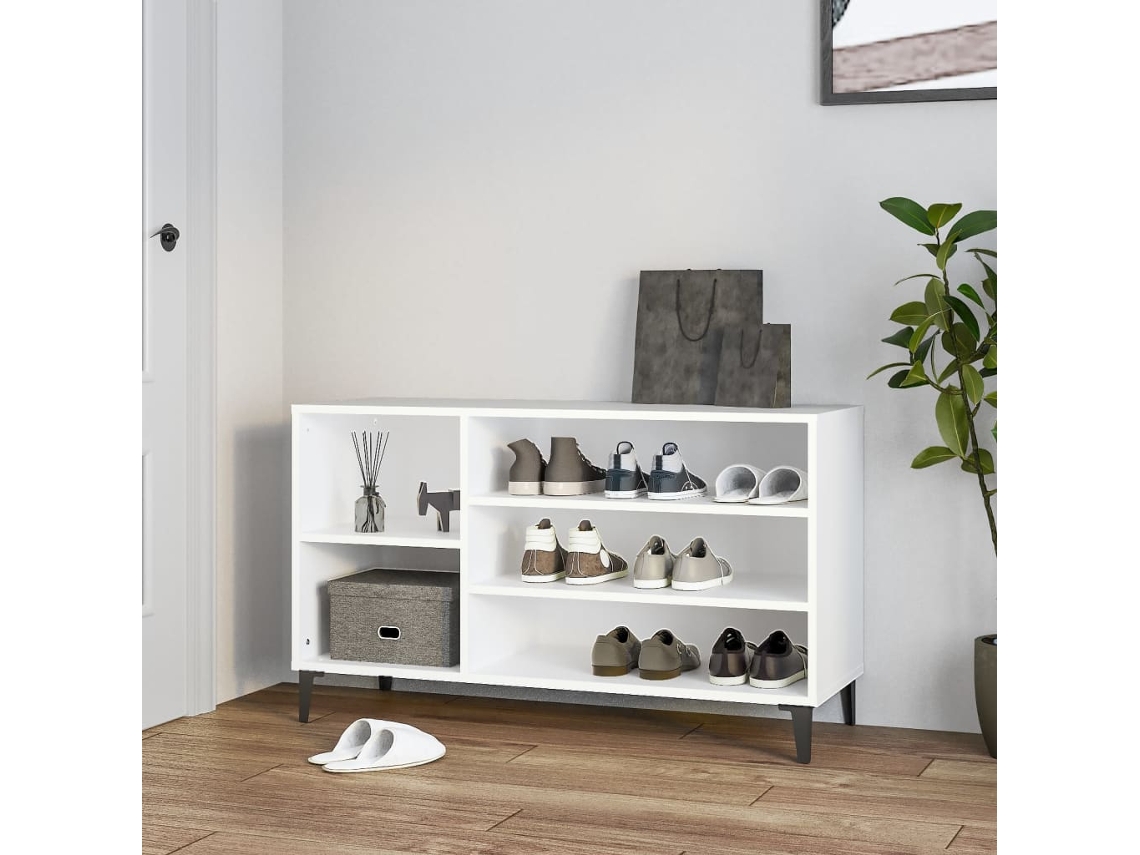 Zapatero Organizador en Derivados de Madera Blanco 102X36X60 Cm