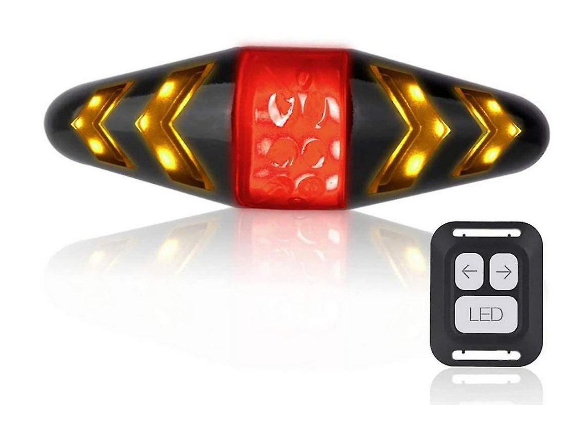 Luz trasera de bicicleta con control remoto IPX2, color negro Yizhood