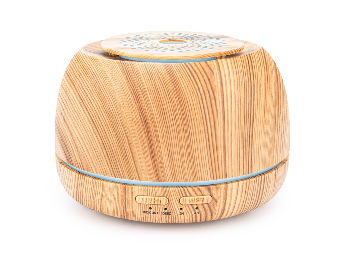 Difusor de aromas 300 ml recargable por USB, humidificador – marrón