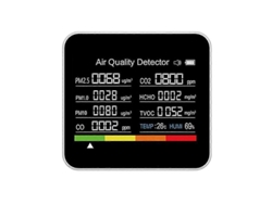 2026altiro-monitor De Calidad Del Aire 9 En 1 Con Medidor De Co2, Detector De Co, Tvoc, Hcho, Pm2.5, Pm1.0, Pm10, Temperatura Y Humedad.