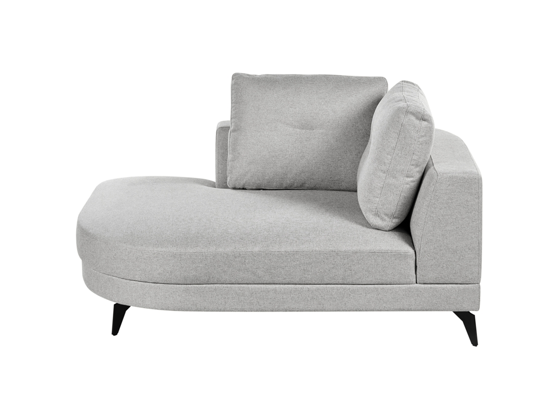 Chaise longue Beliani Marum de lino gris 111x151x88