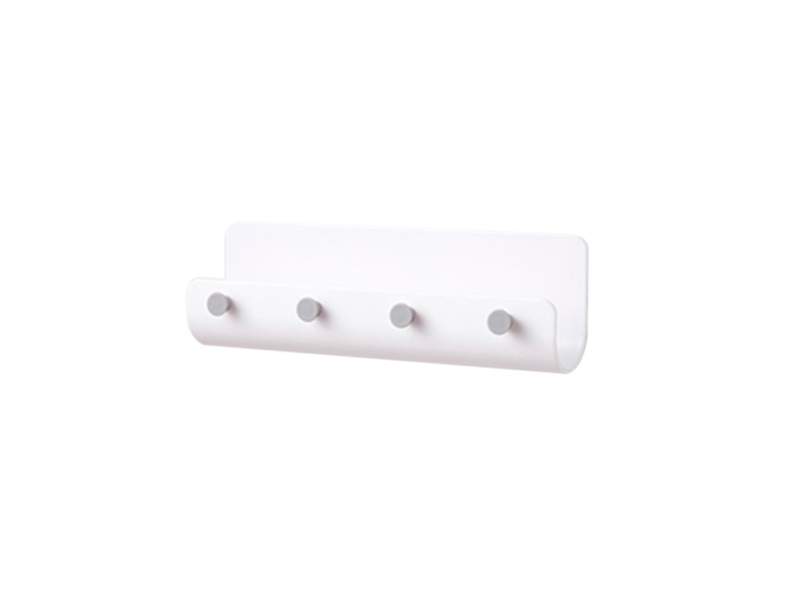 Soporte De Pared Para Llaves Con 4 Ganchos, Organizador De Abs Para Cocina, Baño Y Dormitorio, 21,5 Cm.