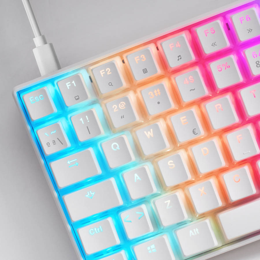 Teclado Gaming MARS Mkultrawbes4 (Mecánico - Español - Blanco)