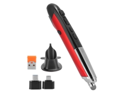 Mouse Caneta Sem Fio 2.4g Estilo Caneta Laser Capacitiva Ergonomico 6 Botões 3 Dpi Pr-08 Vermelho