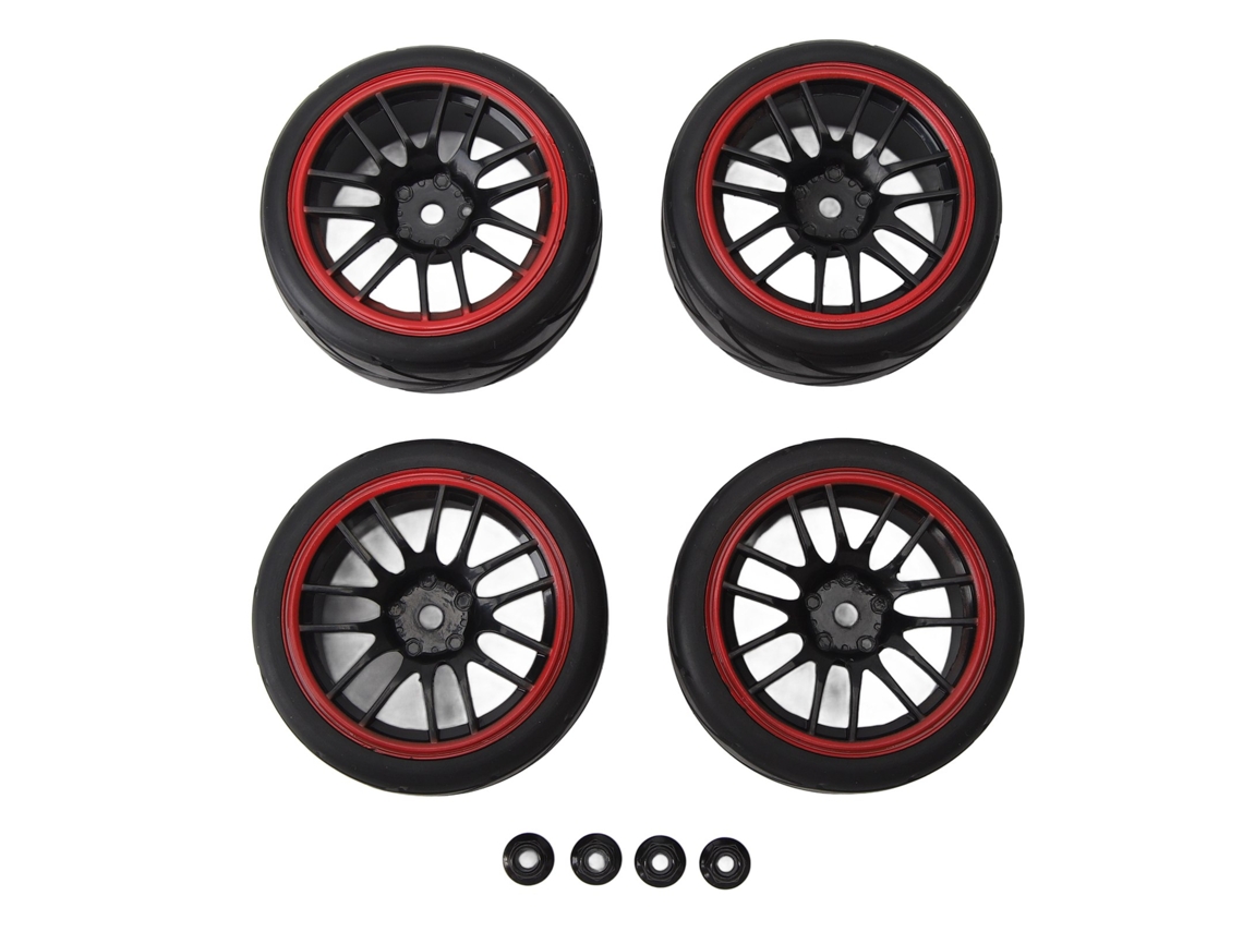 4 Neumáticos Para Coche Rc A Escala 1/10, De Goma Y Plástico, Con Gran Amortiguación Y Resistencia Al Desgaste, Para Uso Todoterreno Y En Carretera.