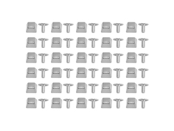 30 Juegos De Remaches Trapezoidales De 8 Mm, Aleación De Zinc, Con Tornillos De Hierro Para Bolsos, Zapatos, Ropa, Plata.
