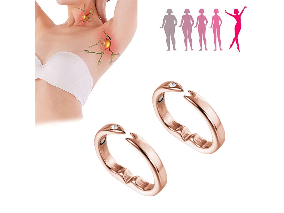 Paquete De 2 Anillos Magnéticos Ajustables Para Drenaje Linfático, Ideales Para Perder Peso Y Adelgazar, Tanto Para Hombres Como Para Mujeres.