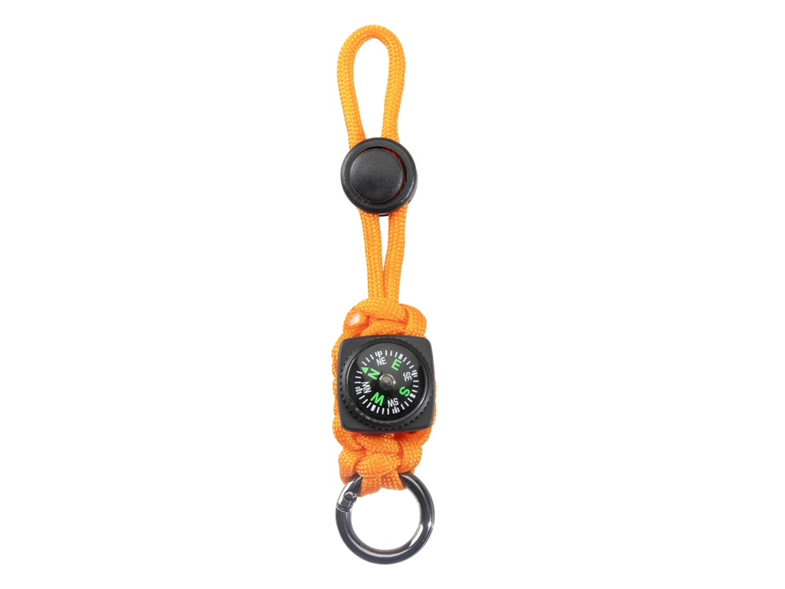 Pulsera De Paracord Con Brújula, Accesorio De Supervivencia Exterior, Mosquetón Ajustable Para Botella Y Llavero, Resistente, Multifunción
