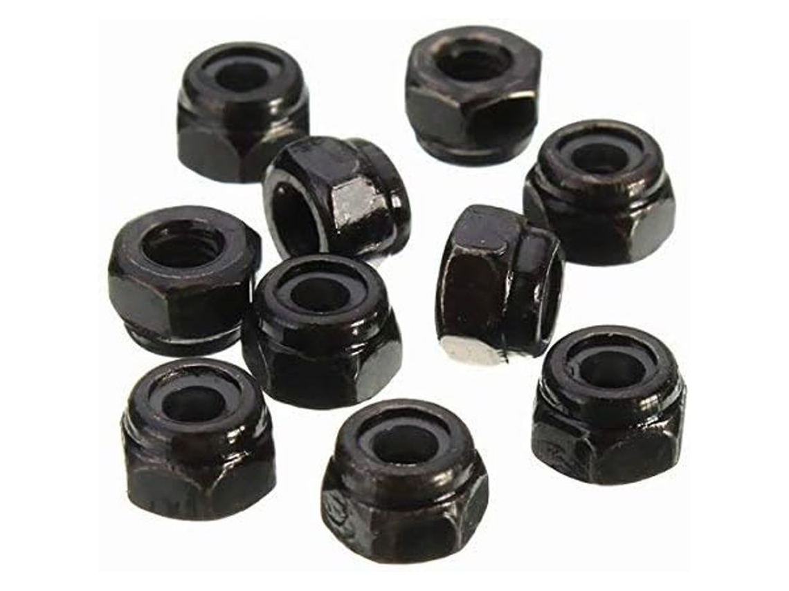 2026altiro-10 Tuercas Autoblocantes Con Inserto De Nailon, M8, De Acero Al Carbono.