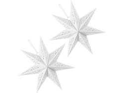 Juego de 2 farolillos de papel decorativos con forma de estrella para uso interior. SFUSHOS