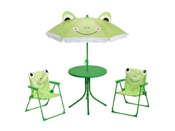 Conjunto de jardín infantil Well Home de 4 piezas con estampado de ranas.
