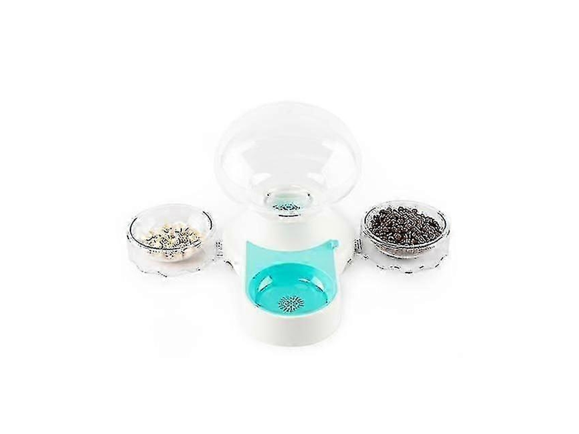Bebedero automático Rosewell para gatos, doble tazón, dispensador de agua grande para mascotas, bebedero azul