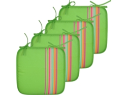 Cojines Acolchados para sillas de Cocina, cojin para terraza, jardín, balcón, Comedor. Tamaño 38x38cm. (Verde 4 Pzas) COSHANO