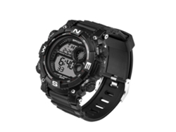 Reloj Electrónico De Pulsera Sanda Moda Multifuncional Simple Negro