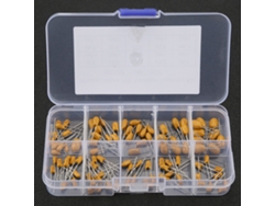 Kit 2026dz de 100 condensadores de tantalio de 16 V, 1 µF-100 µF, 10 valores, con caja electrónica.
