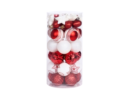 Paquete de 41 adornos de bolas de Navidad, juego de bolas de Navidad pintadas con estrellas, árbol de Navidad, boda, decoración de fiesta