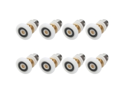 2026rebe-ruedas Para Puerta De Ducha Linjou 25mm, 8pcs, Compatible Con Cristal 10-12mm, Nylon Y Cobre