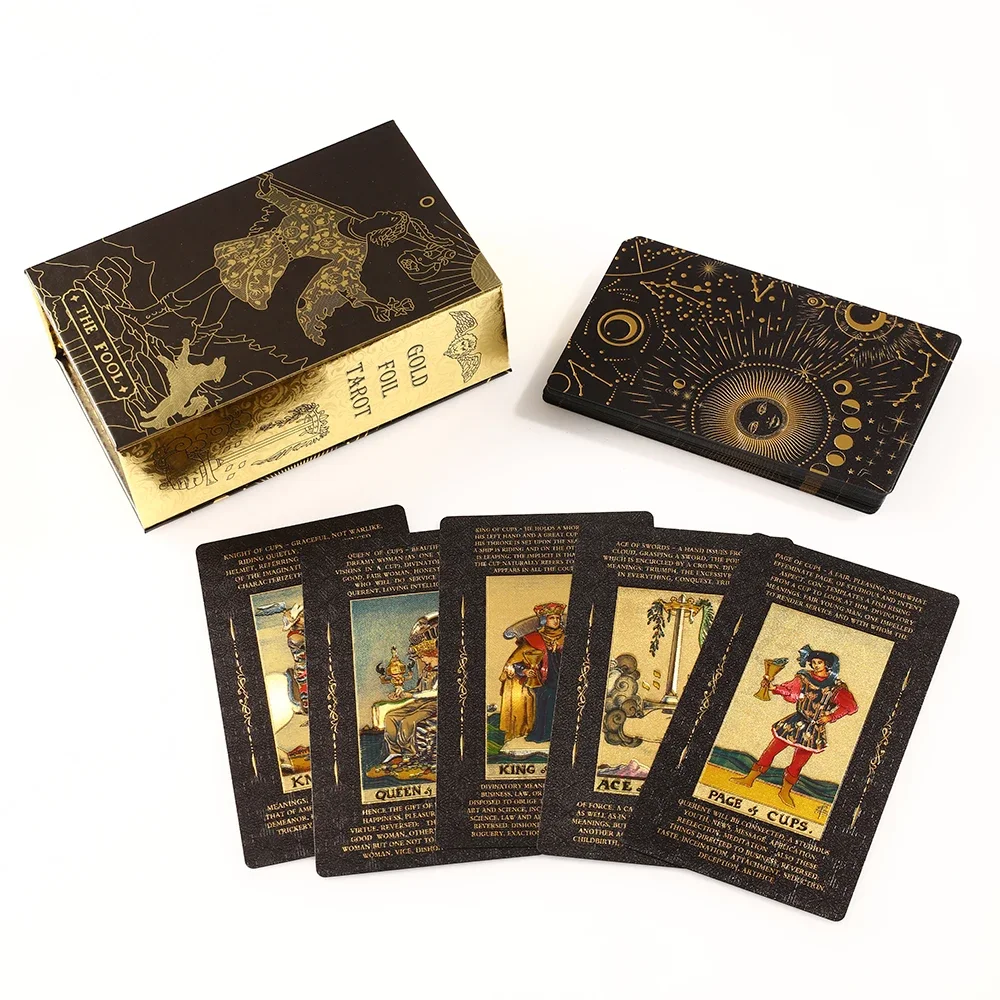 Cartas De Tarot De 7x12 Cm, En Inglés, Impermeables, Juego De Mesa Interactivo Para Niñas.