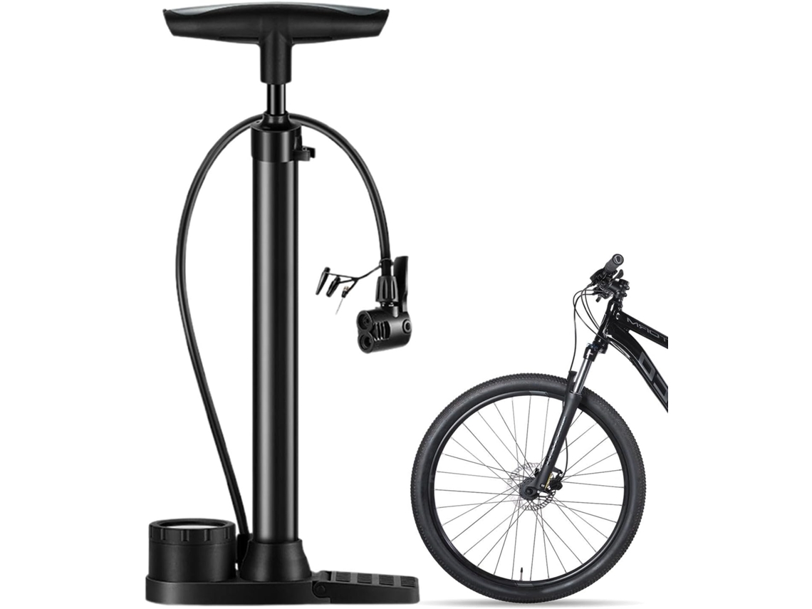 Bomba de aire vertical Gokoco para bicicletas, bomba de pie para bicicletas, inflador de neumáticos portátil