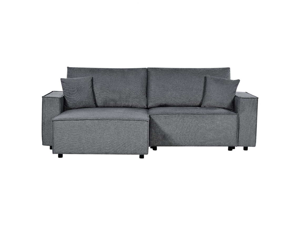 Sofá esquinero BELIANI Karila de Poliéster Gris 250x150x85