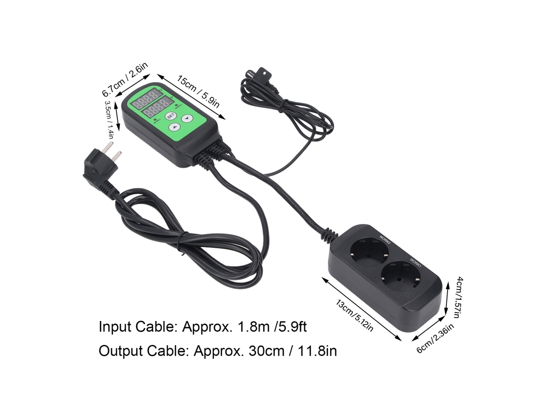 Omni-controlador De Humedad Digital 1500w Pre Cableado Con Display Led Doble Para Invernadero Humidificador Deshumidificador