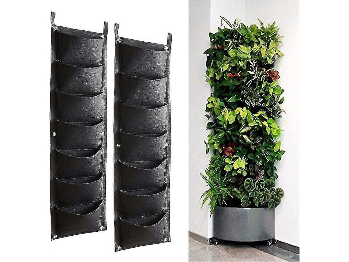 Bolsa De Cultivo De Pared Con 7 Bolsillos, Maceta Colgante Ecológica Resistente Al Agua Para Plantas Y Flores