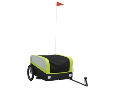 Remolque para bicicleta hierro VIDAXL negro y verde (45 kg)