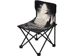 Silla Plegable Gris Para Camping, Resistente Duradera Portátil Fácil De Instalar
