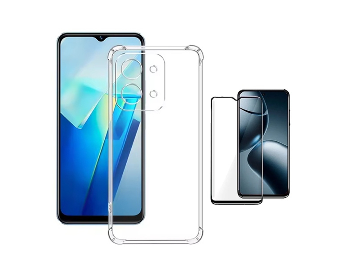 Kit De Funda Trasera Transparente De Súper Protección Película De Cristal Templado Gorilasglass Gift4me Para Xiaomi Poco C85 - Transparente